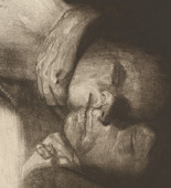 K&auml;the Kollwitz. Death, Woman, and Child (Tod, Frau und Kind). (1910, printed c. 1931 or after)