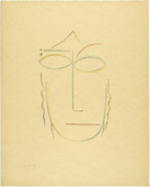 Alexei Jawlensky. Head II (Kopf II) from the portfolio Heads (K&ouml;pfe). (1922)