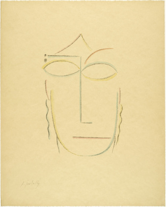 Alexei Jawlensky. Head II (Kopf II) from the portfolio Heads (K&ouml;pfe). (1922)