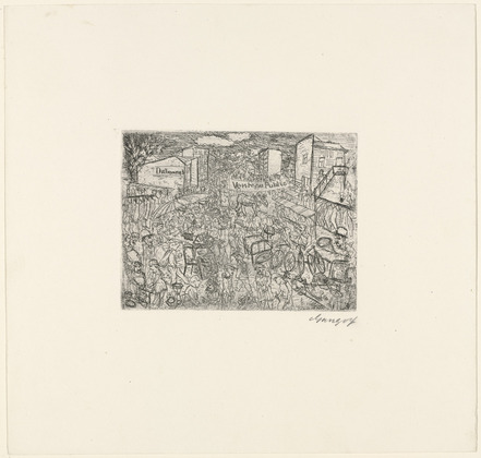 Paul Gangolf. Flea Market (March&eacute; aux Puces). (c. 1926-31)