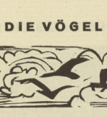 Ernst Ludwig Kirchner. The Birds (Die V&ouml;gel) (headpiece, page 45) from Umbra vitae (Shadow of Life). 1924