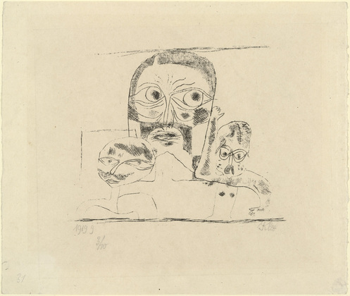 Paul Klee. Three Heads (Drei K&ouml;pfe). 1919