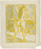 Ernst Ludwig Kirchner. Girl Before a Mirror (M&auml;dchen vor Spiegel). (1907)