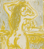 Ernst Ludwig Kirchner. Girl Before a Mirror (M&auml;dchen vor Spiegel). (1907)