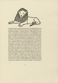 Gerhard Marcks. Old Lion (Alter L&ouml;we) (in-text plate, page 9) from Tierfabeln des Aesop (Aesop's Fables). (1950, print executed 1949-50)