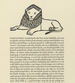 Gerhard Marcks. Old Lion (Alter L&ouml;we) (in-text plate, page 9) from Tierfabeln des Aesop (Aesop's Fables). (1950, print executed 1949-50)
