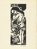 Heinrich Campendonk. Girl with Frogs (M&auml;dchen mit Fr&ouml;schen) (plate, preceding p. 225) from the periodical Das Kunstblatt, vol. 1, no. 8 (Aug 1917). 1917