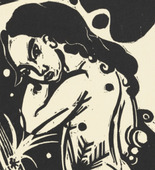 Heinrich Campendonk. Girl with Frogs (M&auml;dchen mit Fr&ouml;schen) (plate, preceding p. 225) from the periodical Das Kunstblatt, vol. 1, no. 8 (Aug 1917). 1917