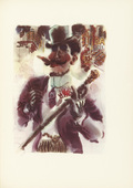 George Grosz. Man About Town (plate facing page 31) from The Voice of the City and Other Stories. 1935 (drawings executed 1933/34)