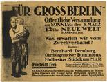 K&auml;the Kollwitz. For Greater Berlin (F&uuml;r Gross Berlin). 1912