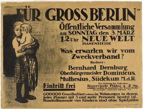 K&auml;the Kollwitz. For Greater Berlin (F&uuml;r Gross Berlin). 1912