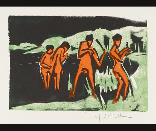 <i>Bathers Throwing Reeds</i> from <i>Br&uuml;cke 1910</i>