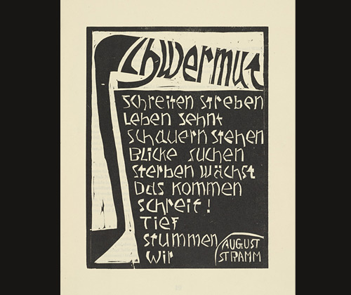 <i>Melancholia</i> from the periodical <i>K&uuml;ndung</i>, vol. 1, no. 2 (February 1921)