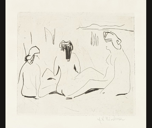 <i>Three Bathers at the Moritzburg Lakes</i> from <i>Br&uuml;cke 1910</i>