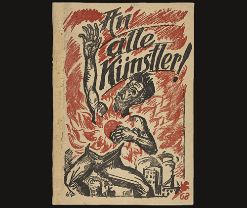 Title page from the pamphlet <i>An alle K&uuml;nstler! (To All Artists!)</i>