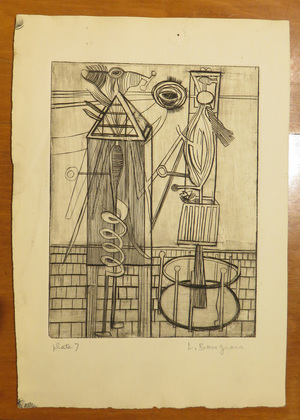 Louise Bourgeois. Plate 7 of 9, from the illustrated book, He Disappeared into Complete Silence, first edition (Example 12). 1947