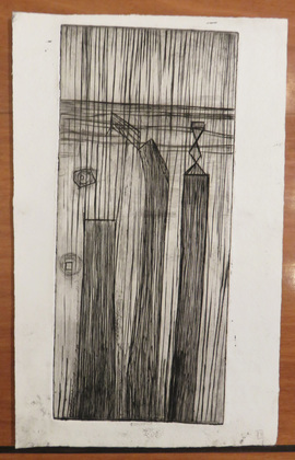 Louise Bourgeois. Plate 9 of 9, from the illustrated book, He Disappeared into Complete Silence, first edition (Example 12). 1947