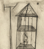 Louise Bourgeois. Plate 6 of 9, from the illustrated book, He Disappeared into Complete Silence, first edition (Example 13). 1947