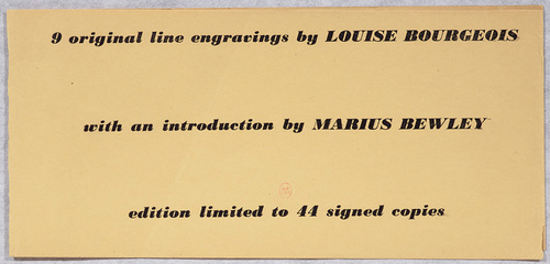 Louise Bourgeois. He Disappeared into Complete Silence, first edition (Example 16). 1947