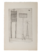 Louise Bourgeois. Plate 6 of 9, from the illustrated book, He Disappeared into Complete Silence, first edition (Example 14). 1947
