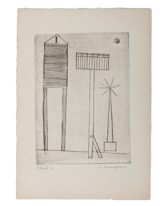 Louise Bourgeois. Plate 6 of 9, from the illustrated book, He Disappeared into Complete Silence, first edition (Example 14). 1947