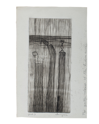 Louise Bourgeois. Plate 9 of 9, from the illustrated book, He Disappeared into Complete Silence, first edition (Example 14). 1947