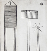 Louise Bourgeois. Plate 6 of 9, from the illustrated book, He Disappeared into Complete Silence, first edition (Example 16). 1947