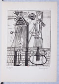 Louise Bourgeois. Plate 7 of 9, from the illustrated book, He Disappeared into Complete Silence, first edition (Example 16). 1947