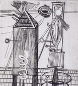 Louise Bourgeois. Plate 7 of 9, from the illustrated book, He Disappeared into Complete Silence, first edition (Example 16). 1947
