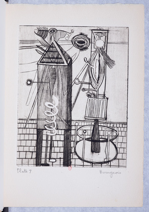 Louise Bourgeois. Plate 7 of 9, from the illustrated book, He Disappeared into Complete Silence, first edition (Example 16). 1947
