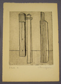 Louise Bourgeois. Plate 3 of 9, from the illustrated book, He Disappeared into Complete Silence, first edition (Example 17). 1947