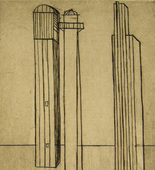 Louise Bourgeois. Plate 3 of 9, from the illustrated book, He Disappeared into Complete Silence, first edition (Example 17). 1947