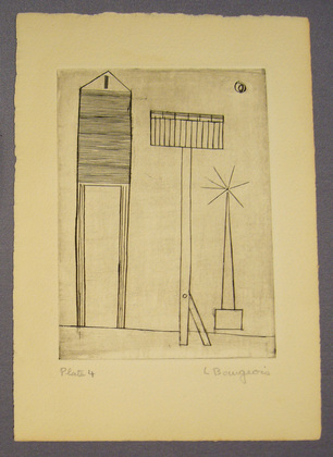 Louise Bourgeois. Plate 4 of 9, from the illustrated book, He Disappeared into Complete Silence, first edition (Example 17). 1947