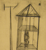 Louise Bourgeois. Plate 6 of 9, from the illustrated book, He Disappeared into Complete Silence, first edition (Example 17). 1947