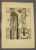 Louise Bourgeois. Plate 7 of 9, from the illustrated book, He Disappeared into Complete Silence, first edition (Example 17). 1947