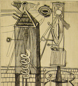 Louise Bourgeois. Plate 7 of 9, from the illustrated book, He Disappeared into Complete Silence, first edition (Example 17). 1947