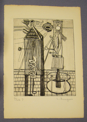 Louise Bourgeois. Plate 7 of 9, from the illustrated book, He Disappeared into Complete Silence, first edition (Example 17). 1947