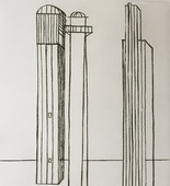 Louise Bourgeois. Plate 3 of 9, from the illustrated book, He Disappeared into Complete Silence, first edition (Example 18). 1984, after a 1947 impression