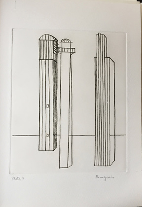 Louise Bourgeois. Plate 3 of 9, from the illustrated book, He Disappeared into Complete Silence, first edition (Example 18). 1984, after a 1947 impression