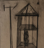 Louise Bourgeois. Plate 4 of 9, from the illustrated book, He Disappeared into Complete Silence, first edition (Example 18). 1947