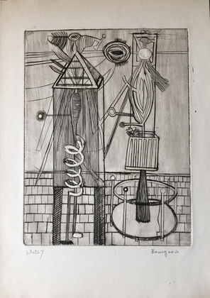 Louise Bourgeois. Plate 7 of 9, from the illustrated book, He Disappeared into Complete Silence, first edition (Example 18). 1947