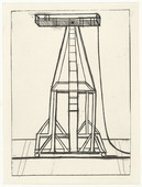 Louise Bourgeois. Plate 5 of 11, from the illustrated book, He Disappeared into Complete Silence, second edition. 1995