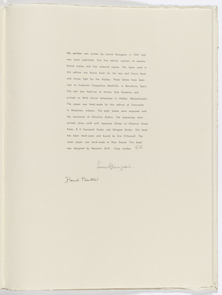 Louise Bourgeois. the puritan. 1990