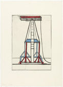 Louise Bourgeois. Plate 5 of 11, from the illustrated book, He Disappeared into Complete Silence, second edition. 1995