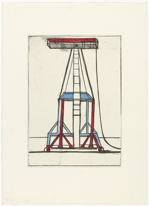 Louise Bourgeois. Plate 5 of 11, from the illustrated book, He Disappeared into Complete Silence, second edition. 1995