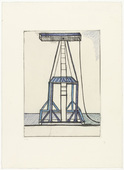 Louise Bourgeois. Plate 5 of 11, from the illustrated book, He Disappeared into Complete Silence, second edition. 1995