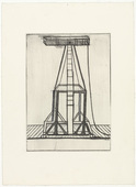 Louise Bourgeois. Plate 5 of 11, from the illustrated book, He Disappeared into Complete Silence, second edition. 1995