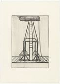 Louise Bourgeois. Plate 5 of 11, from the illustrated book, He Disappeared into Complete Silence, second edition. 1995