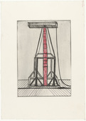 Louise Bourgeois. Plate 5 of 11, from the illustrated book, He Disappeared into Complete Silence, second edition. 1995