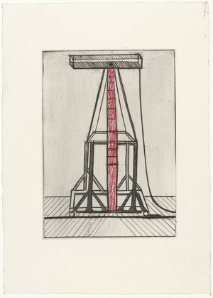 Louise Bourgeois. Plate 5 of 11, from the illustrated book, He Disappeared into Complete Silence, second edition. 1995